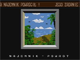 Title screen of Najemnik - Powrot on the Atari 8-bit.
