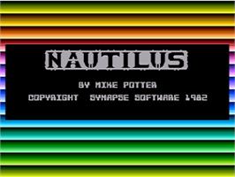 Title screen of Nautilus on the Atari 8-bit.