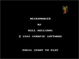 Title screen of Necromancer on the Atari 8-bit.