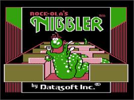 Title screen of Nibbler on the Atari 8-bit.