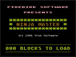 Title screen of Ninja Master on the Atari 8-bit.