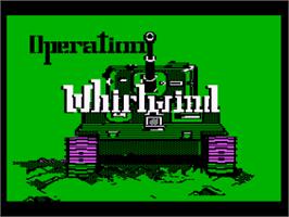 Title screen of Operation Whirlwind on the Atari 8-bit.