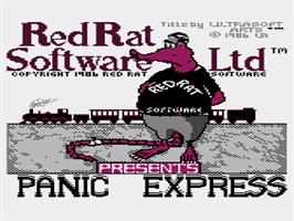 Title screen of Panic Express on the Atari 8-bit.