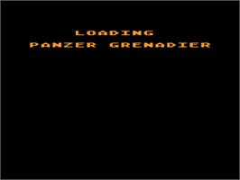 Title screen of Panzer Grenadier on the Atari 8-bit.