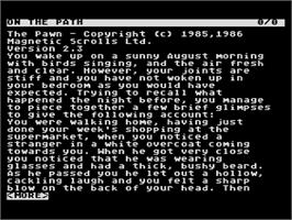 Title screen of Pawn on the Atari 8-bit.