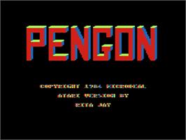 Title screen of Pengon on the Atari 8-bit.