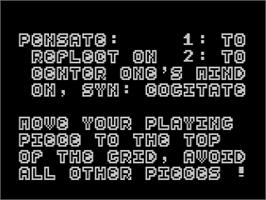 Title screen of Pensate on the Atari 8-bit.