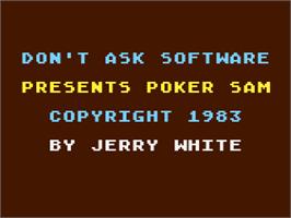 Title screen of Pokersam on the Atari 8-bit.