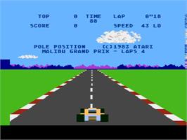 Title screen of Pole Position on the Atari 8-bit.