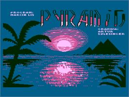 Title screen of Pyramid on the Atari 8-bit.