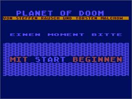 Title screen of Pyramid of Doom on the Atari 8-bit.