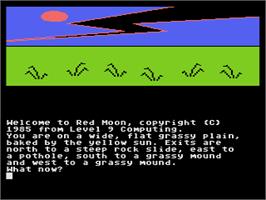 Title screen of Red Moon on the Atari 8-bit.