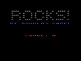 Title screen of Rocks! on the Atari 8-bit.