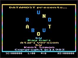 Title screen of Round About on the Atari 8-bit.
