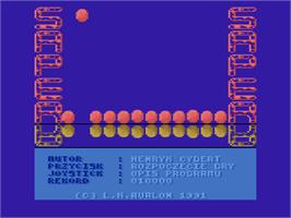 Title screen of Saper on the Atari 8-bit.