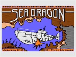 Title screen of Sea Dragon on the Atari 8-bit.