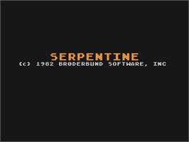 Title screen of Serpentine on the Atari 8-bit.