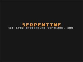 Title screen of Serpentine on the Atari 8-bit.