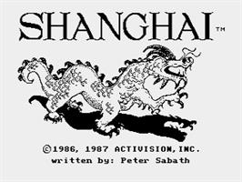 Title screen of Shanghai on the Atari 8-bit.