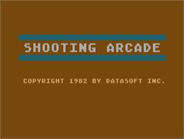 Title screen of Shooting Arcade on the Atari 8-bit.
