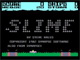Title screen of Slime on the Atari 8-bit.