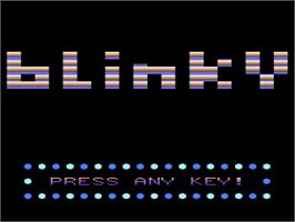 Title screen of Slinky on the Atari 8-bit.