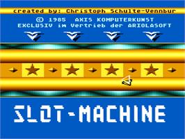 Title screen of Slot-machine on the Atari 8-bit.