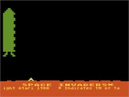 Title screen of Space Invaders on the Atari 8-bit.