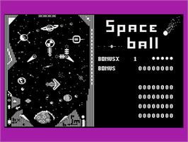 Title screen of Spaceball on the Atari 8-bit.