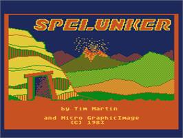 Title screen of Spelunker on the Atari 8-bit.