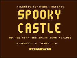 Title screen of Spooky Castle on the Atari 8-bit.