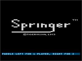 Title screen of Springer on the Atari 8-bit.