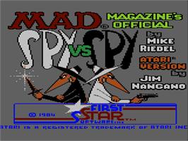 Title screen of Spy Vs Spy on the Atari 8-bit.