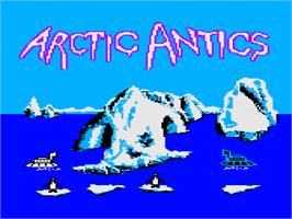 Title screen of Spy vs. Spy III: Arctic Antics on the Atari 8-bit.