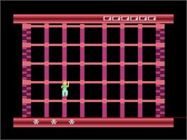 Title screen of Squish'em on the Atari 8-bit.