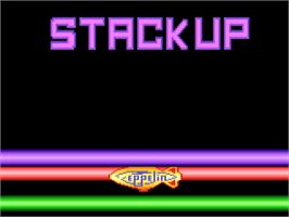 Title screen of Stack Up on the Atari 8-bit.