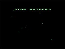 Title screen of Star Raiders on the Atari 8-bit.