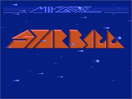 Title screen of Starball on the Atari 8-bit.