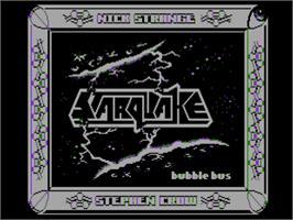 Title screen of Starquake on the Atari 8-bit.
