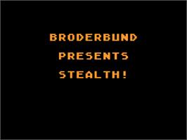 Title screen of Stealth on the Atari 8-bit.