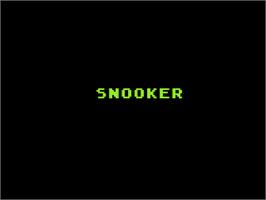 Title screen of Steve Davis Snooker on the Atari 8-bit.