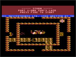 Title screen of Storm on the Atari 8-bit.