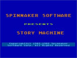 Title screen of Story Machine on the Atari 8-bit.