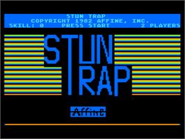 Title screen of Stun Trap on the Atari 8-bit.