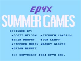 Title screen of Summer Games on the Atari 8-bit.