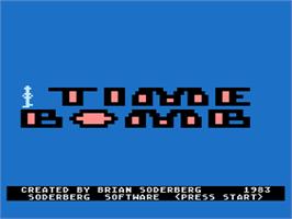 Title screen of Time Bomb on the Atari 8-bit.