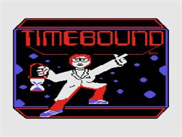 Title screen of Timebound on the Atari 8-bit.