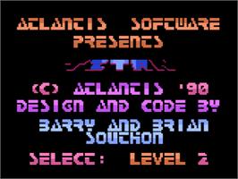 Title screen of Titan on the Atari 8-bit.