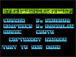 Title screen of Top Secret on the Atari 8-bit.