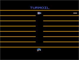 Title screen of Turmoil on the Atari 8-bit.